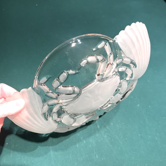 Mikasa “Sea Fare” frosted glass serving bowl/dish - Picture 3 of 5